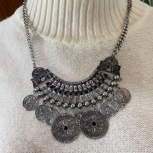 Coin statement necklace